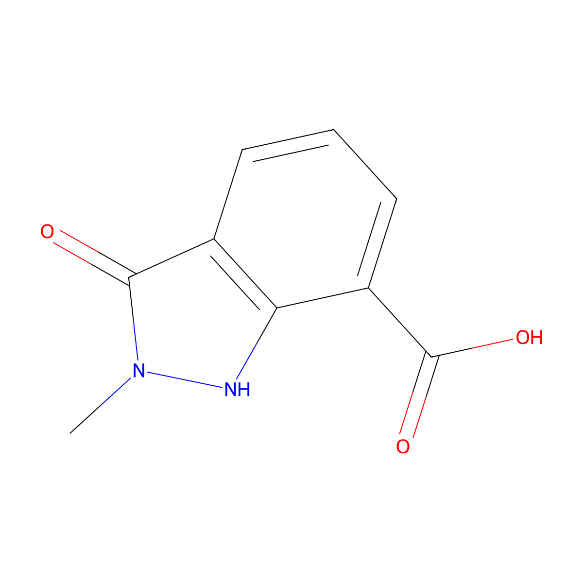 2-methyl-3-oxo-2,3-dihydro-1H-indazole-7-carboxylic acid molecular structure, CAS 1781473-30-0