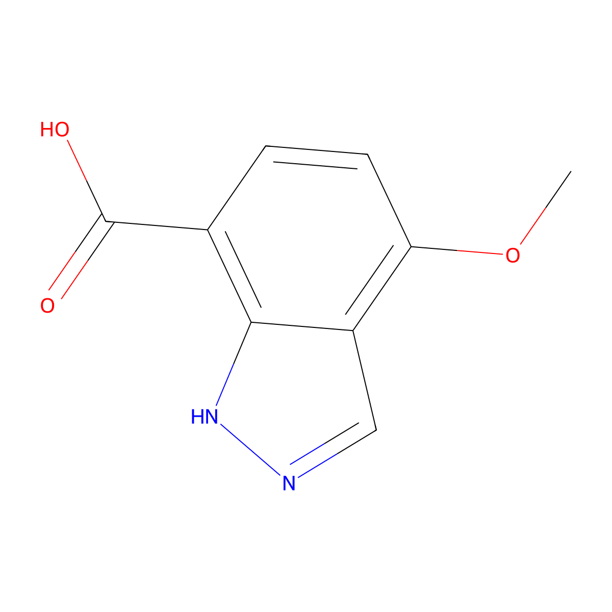 4-methoxy-1H-indazole-7-carboxylic acid molecular structure, CAS 1781473-69-5