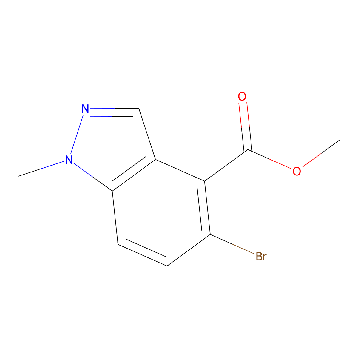 Methyl 5-bromo-1-methyl-1H-indazole-4-carboxylate molecular structure, CAS 1781475-09-9
