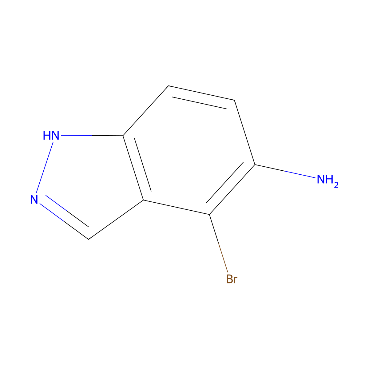 1H-Indazol-5-amine, 4-bromo- molecular structure, CAS 1781483-33-7