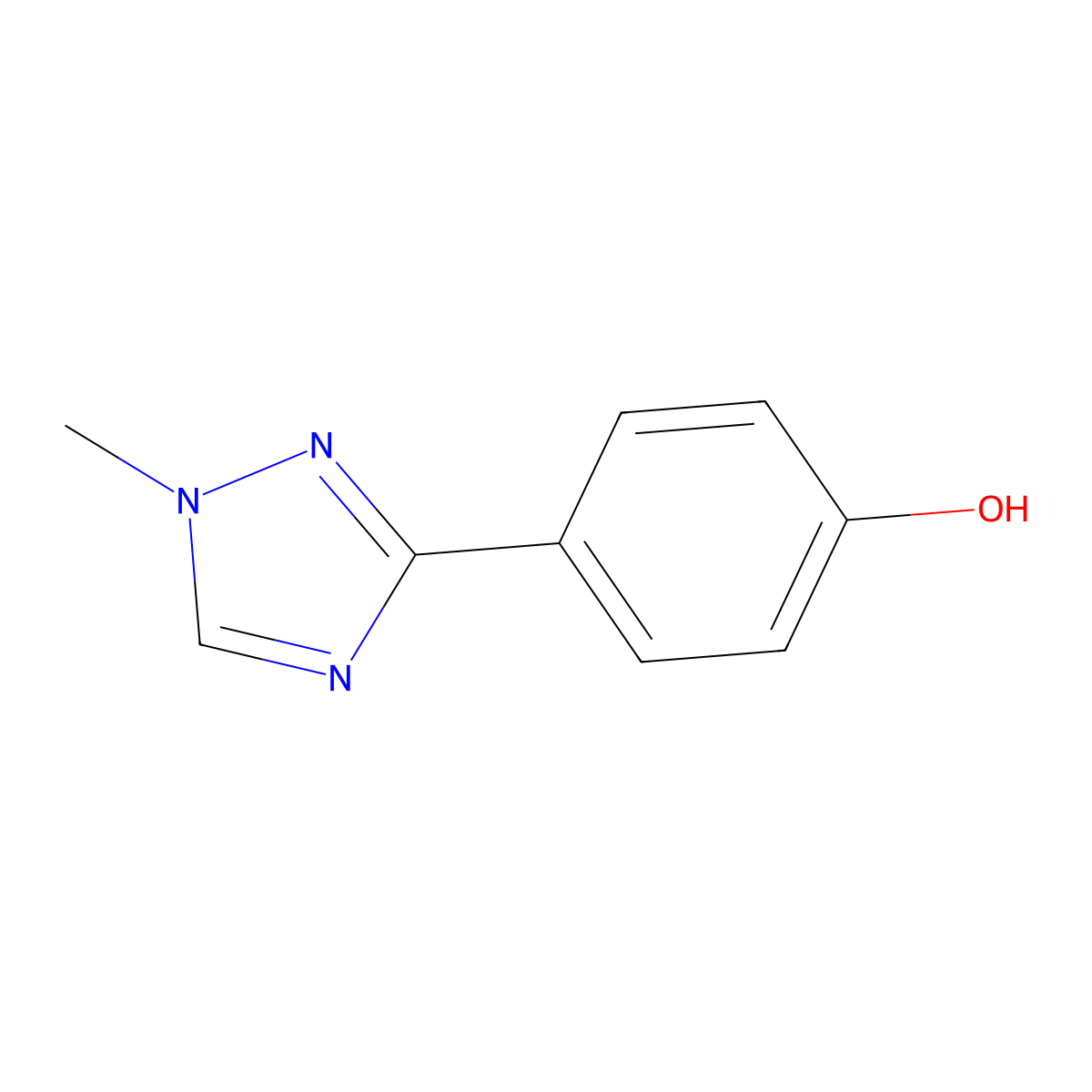 4-(1-methyl-1H-1,2,4-triazol-3-yl)phenol molecular structure, CAS 1781483-43-9