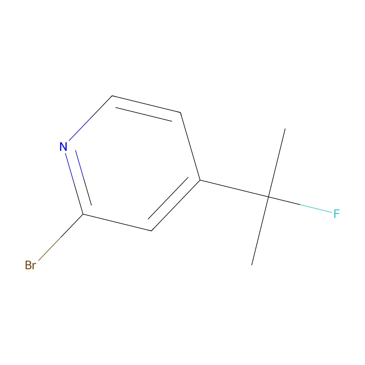 2-Bromo-4-(2-fluoropropan-2-yl)pyridine molecular structure, CAS 1781487-87-3