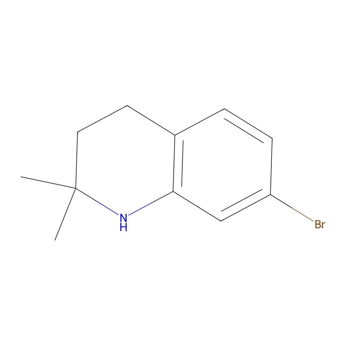 7-Bromo-2,2-dimethyl-1,2,3,4-tetrahydroquinoline molecular structure, CAS 1781489-08-4