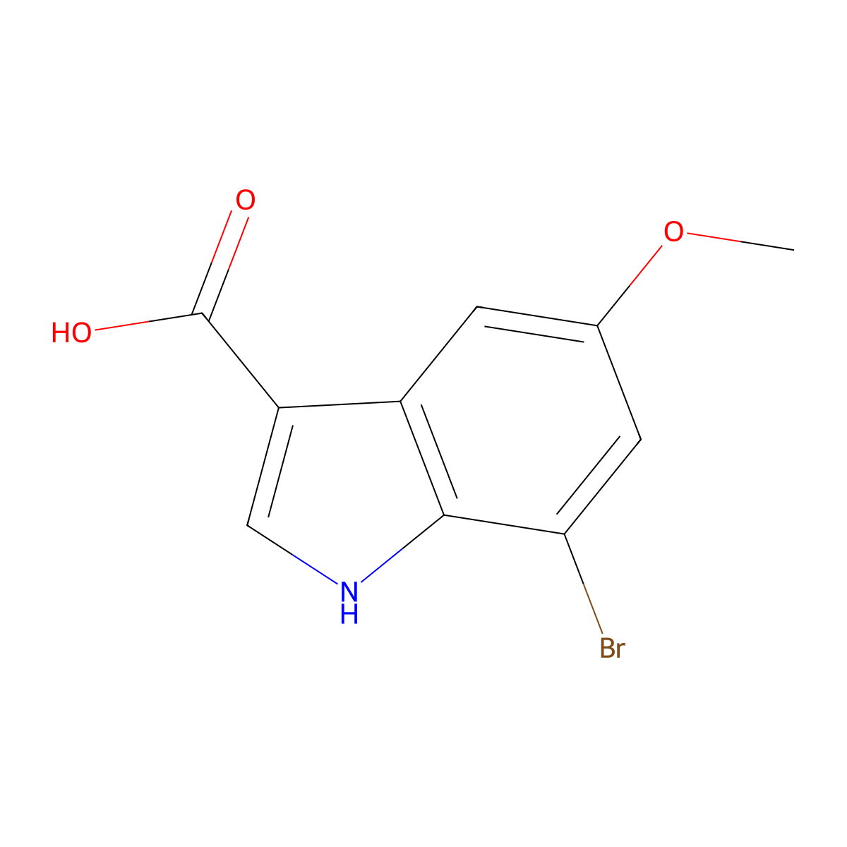 7-Bromo-5-methoxyindole-3-carboxylic acid molecular structure, CAS 1781492-78-1