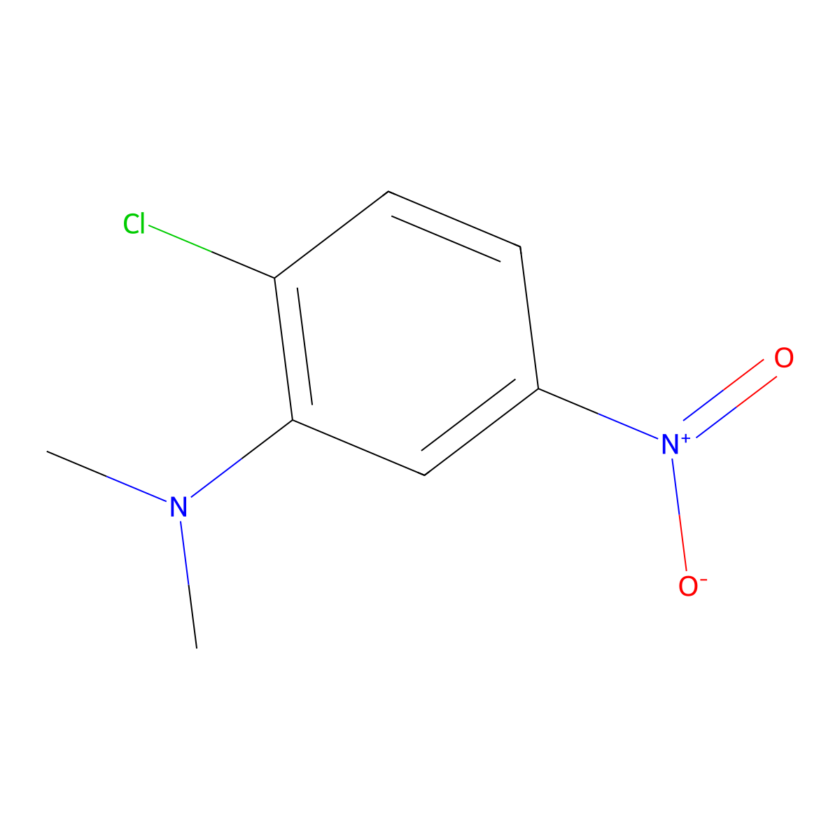 2-chloro-N,N-dimethyl-5-nitroaniline molecular structure, CAS 17815-97-3