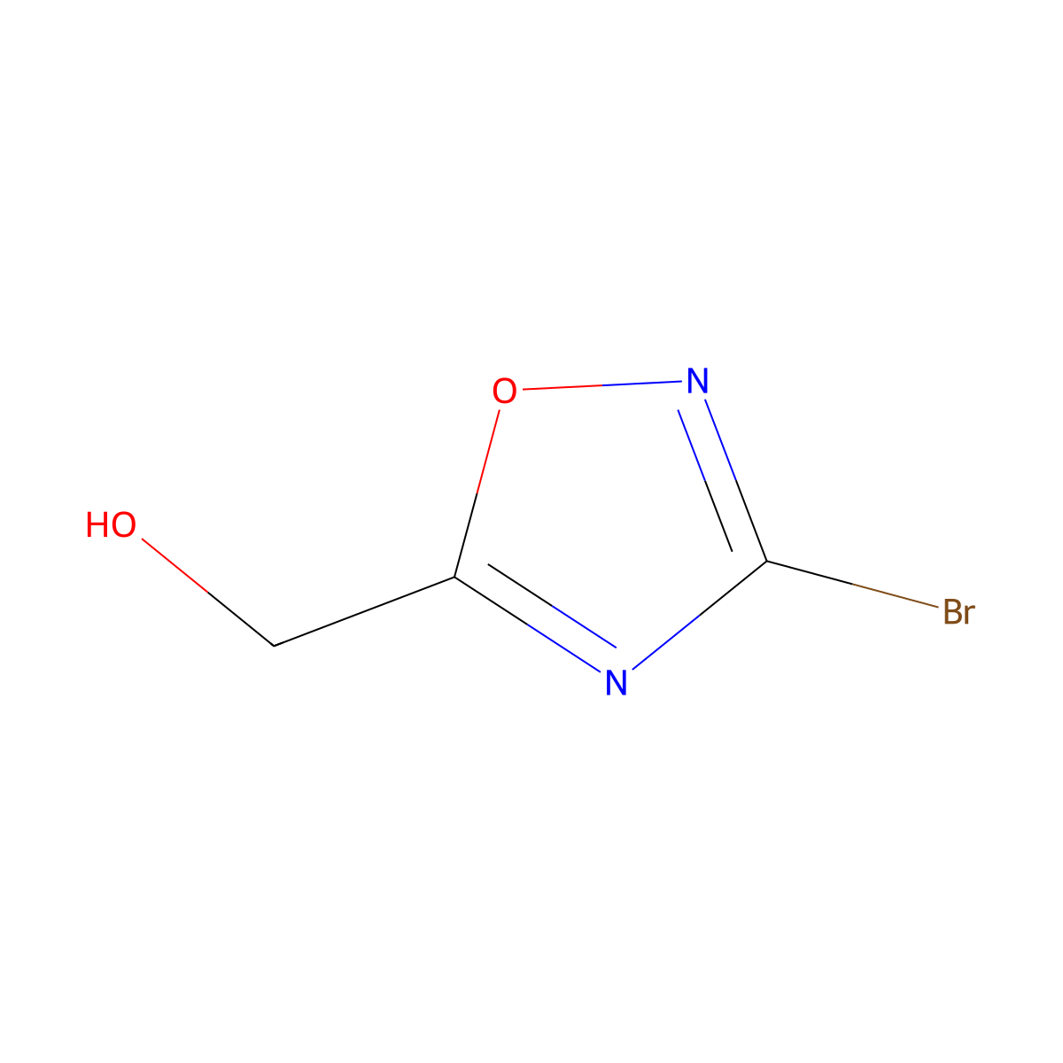(3-Bromo-1,2,4-oxadiazol-5-yl)methanol molecular structure, CAS 1781503-14-7