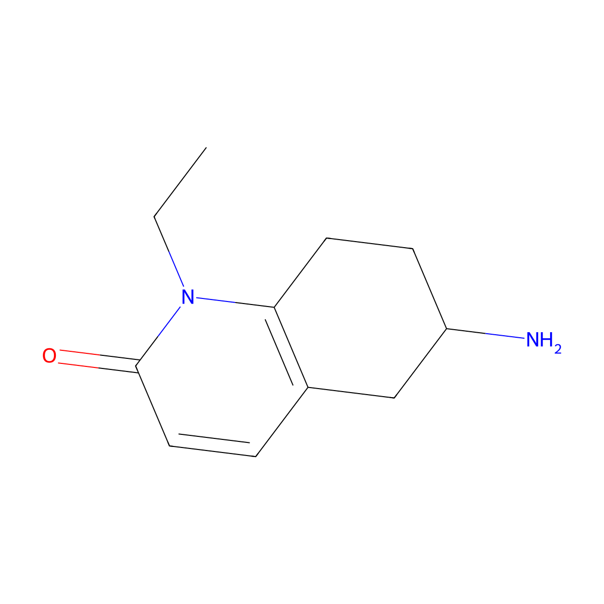 6-Amino-1-ethyl-5,6,7,8-tetrahydroquinolin-2(1H)-one molecular structure, CAS 1781503-69-2