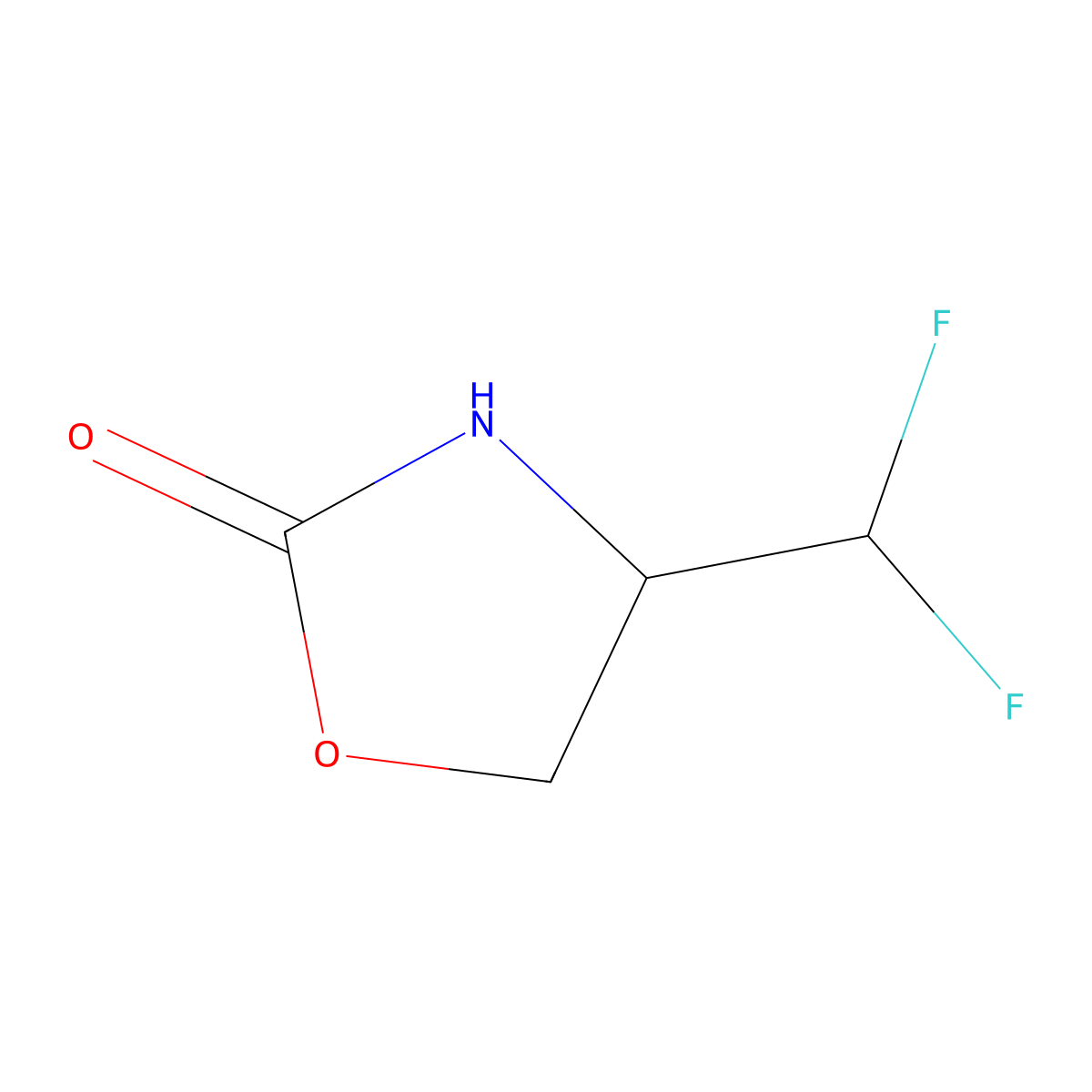 4-(Difluoromethyl)-1,3-oxazolidin-2-one molecular structure, CAS 1781506-68-0