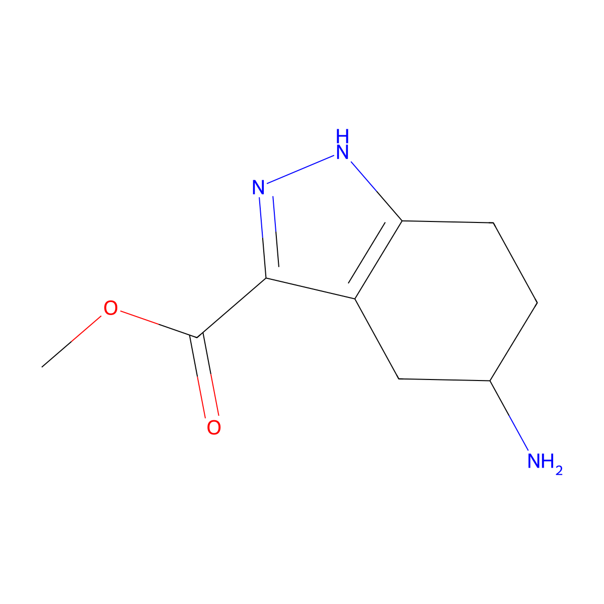 methyl 5-amino-4,5,6,7-tetrahydro-1H-indazole-3-carboxylate molecular structure, CAS 1781510-37-9