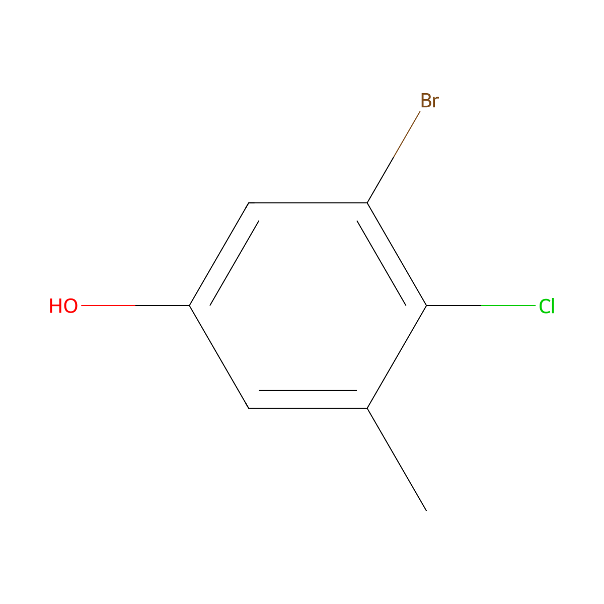 3-Bromo-4-chloro-5-methylphenol molecular structure, CAS 1781520-34-0