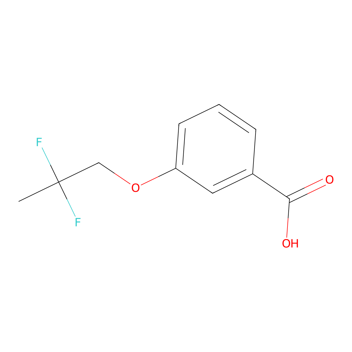 3-(2,2-Difluoropropoxy)benzoic acid molecular structure, CAS 1781520-86-2