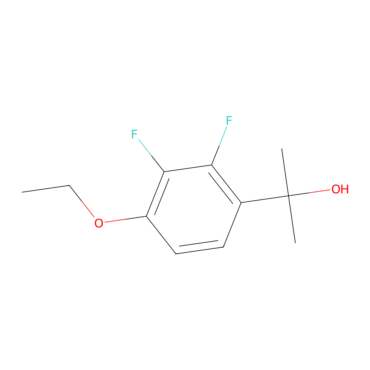 2-(4-Ethoxy-2,3-difluorophenyl)propan-2-ol molecular structure, CAS 1781521-20-7