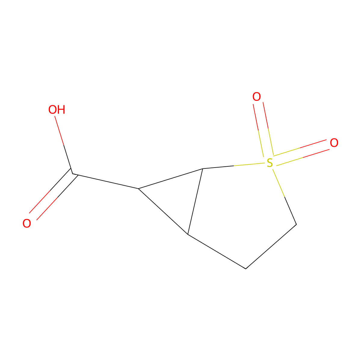 2-Thiabicyclo[3.1.0]hexane-6-carboxylic acid 2,2-dioxide molecular structure, CAS 1781522-32-4