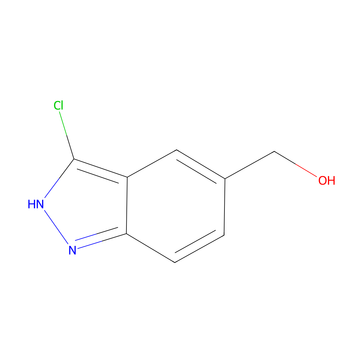 (3-chloro-1H-indazol-5-yl)methanol molecular structure, CAS 1781526-99-5
