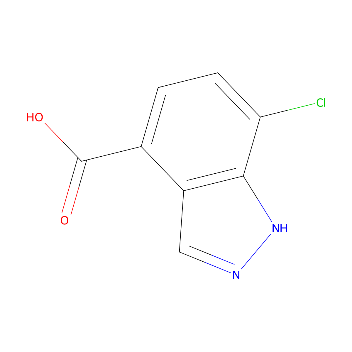 7-chloro-1H-indazole-4-carboxylic acid molecular structure, CAS 1781527-81-8