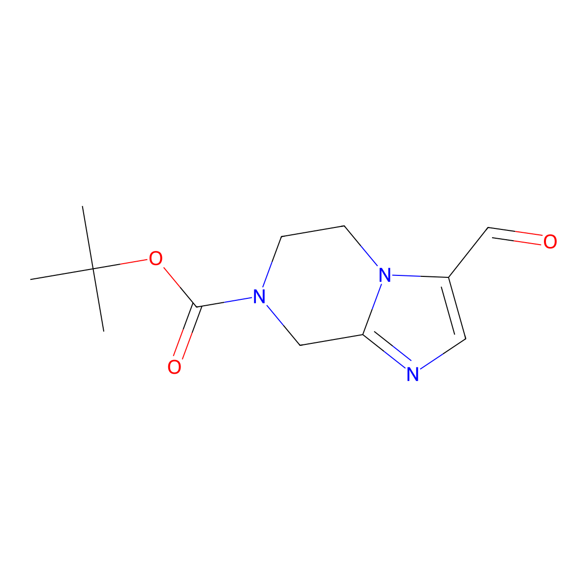tert-Butyl 3-formyl-5,6-dihydroimidazo[1,2-a]pyrazine-7(8H)-carboxylate molecular structure, CAS 1781529-76-7
