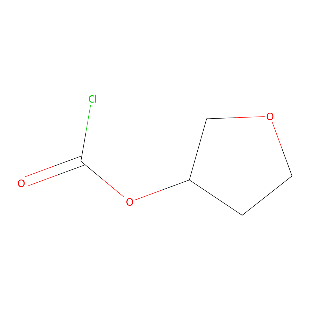 (3S)-oxolan-3-yl carbonochloridate molecular structure, CAS 178153-11-2