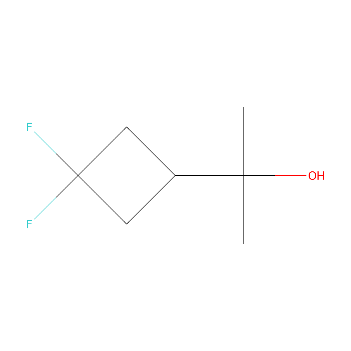 2-(3,3-Difluorocyclobutyl)propan-2-ol molecular structure, CAS 1781538-09-7