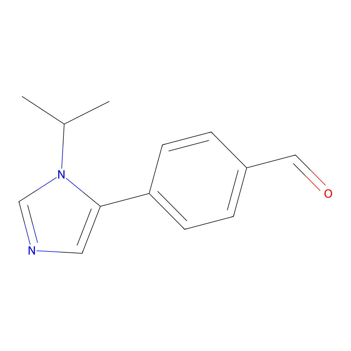 4-[1-(Propan-2-yl)-1H-imidazol-5-yl]benzaldehyde molecular structure, CAS 1781541-06-7