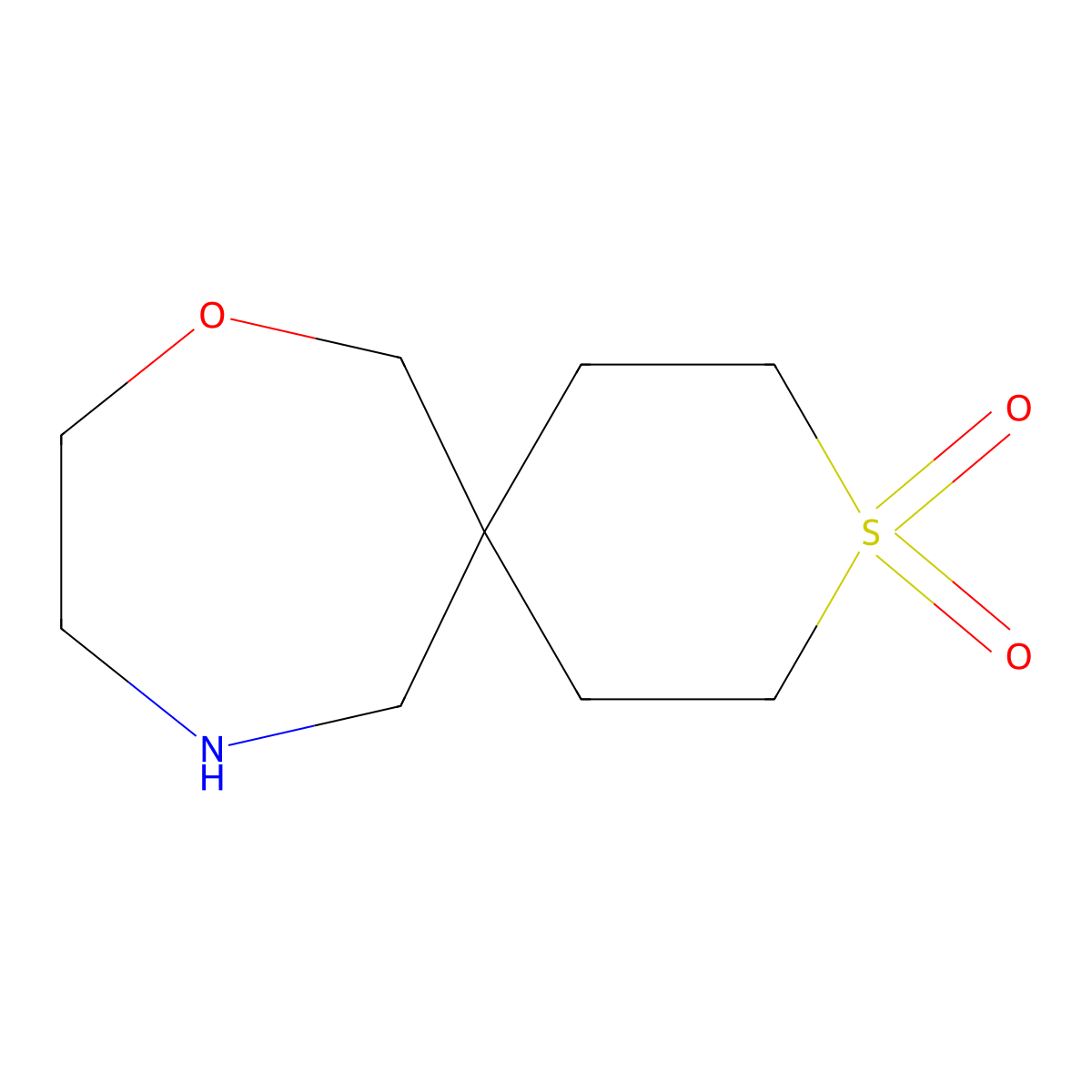 8-Oxa-3lambda6-thia-11-azaspiro[5.6]dodecane-3,3-dione molecular structure, CAS 1781542-83-3