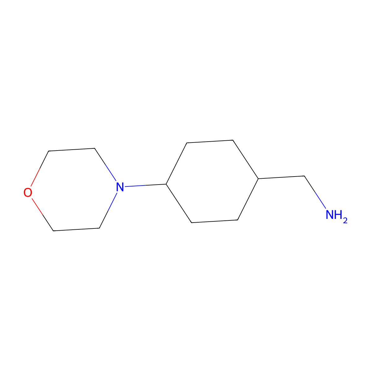 (4-Morpholinocyclohexyl)methanamine molecular structure, CAS 1781543-79-0