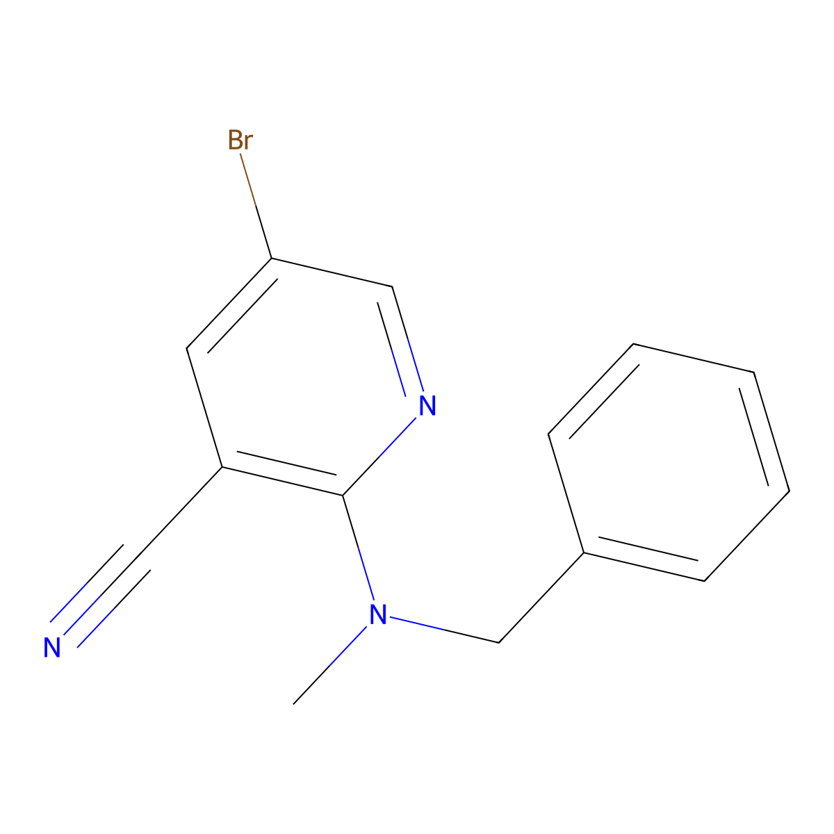 2-[Benzyl(methyl)amino]-5-bromopyridine-3-carbonitrile molecular structure, CAS 1781550-90-0