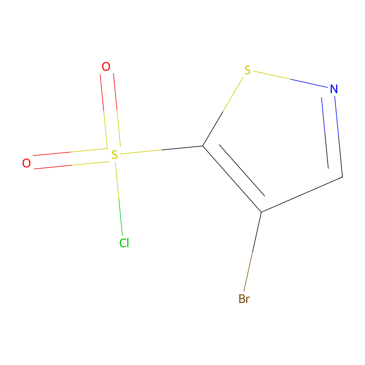 4-Bromo-1,2-thiazole-5-sulfonyl chloride molecular structure, CAS 1781557-85-4