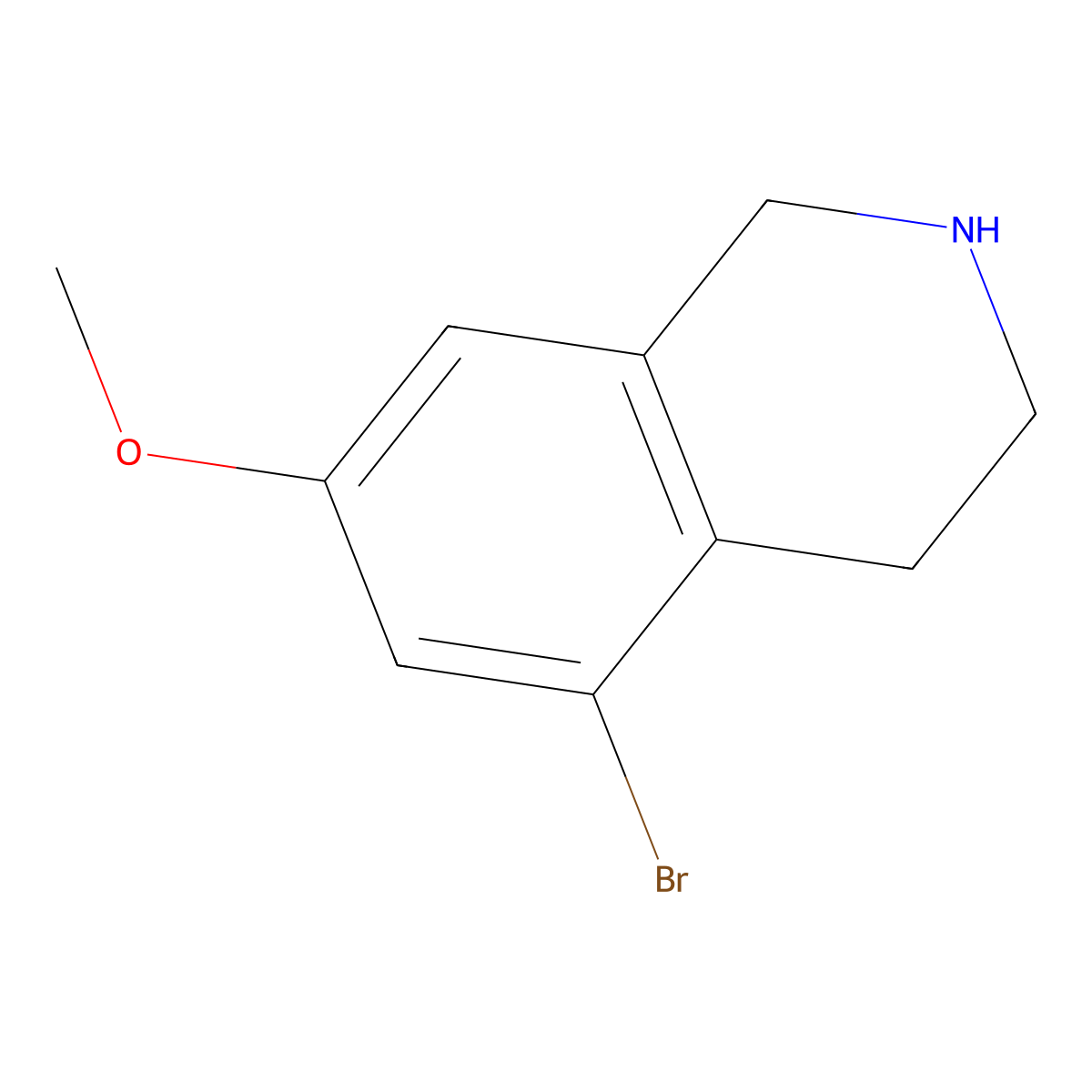 5-Bromo-7-methoxy-1,2,3,4-tetrahydroisoquinoline molecular structure, CAS 1781561-53-2