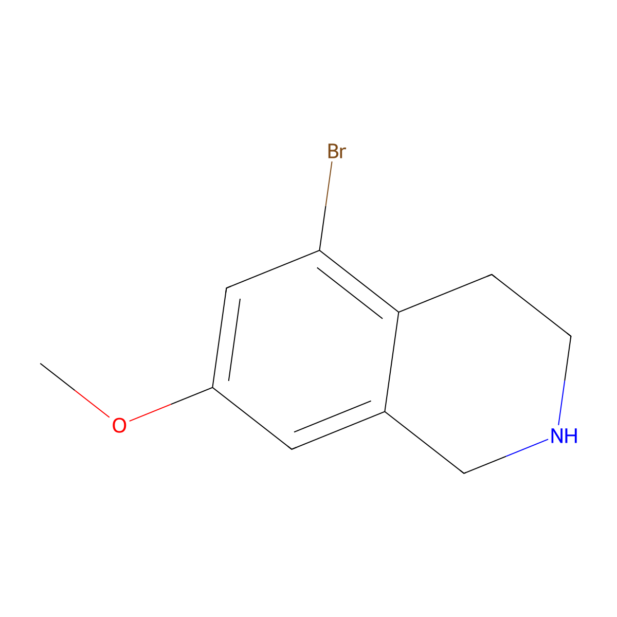 5-Bromo-7-methoxy-1,2,3,4-tetrahydroisoquinoline molecular structure, CAS 1781561-53-2