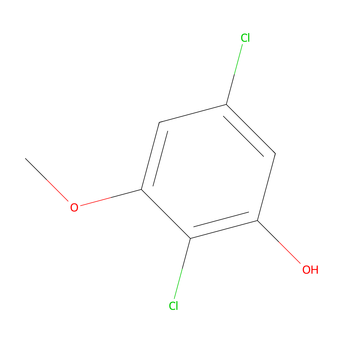 2,5-Dichloro-3-methoxyphenol molecular structure, CAS 1781571-37-6