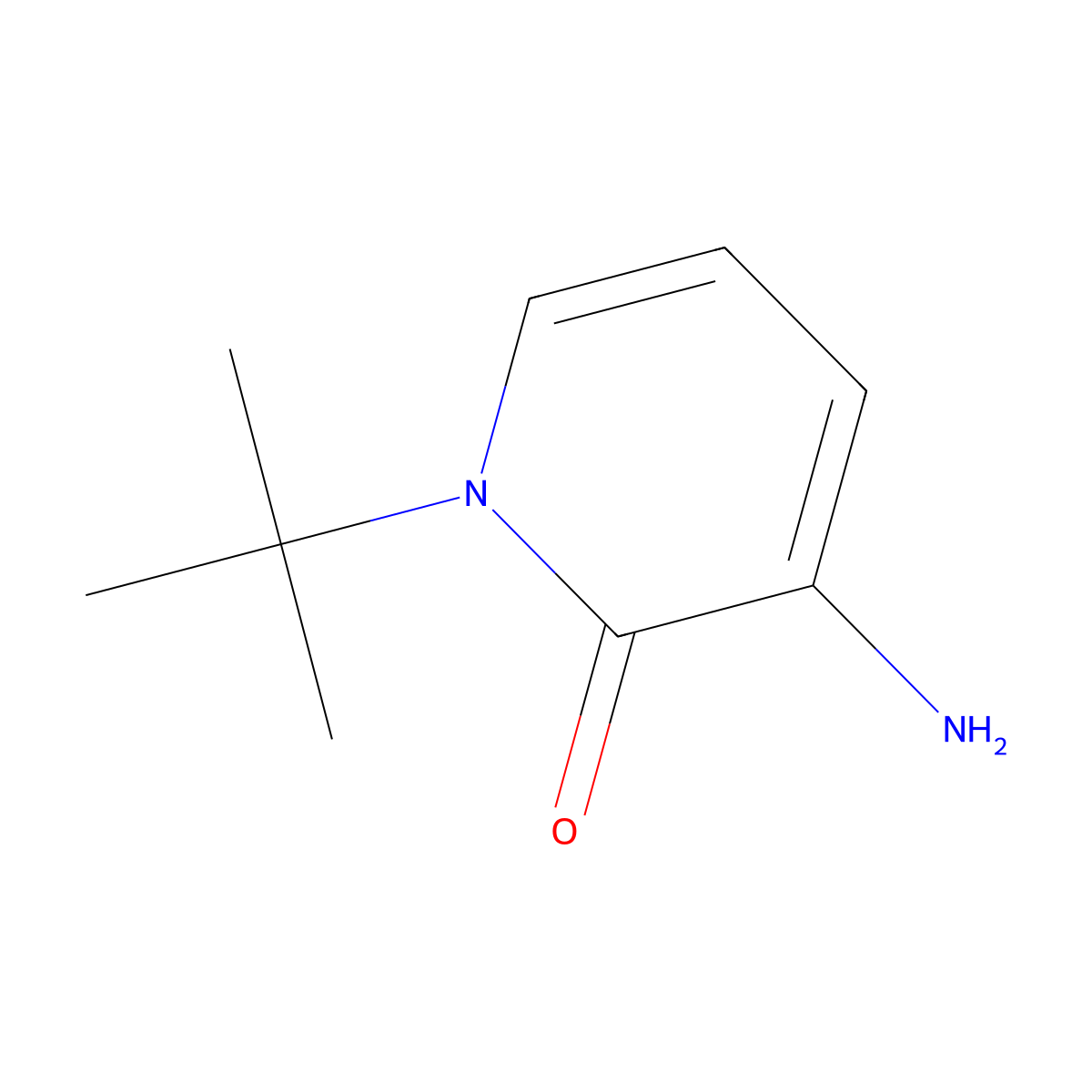 3-Amino-1-tert-butyl-1,2-dihydropyridin-2-one molecular structure, CAS 1781571-68-3