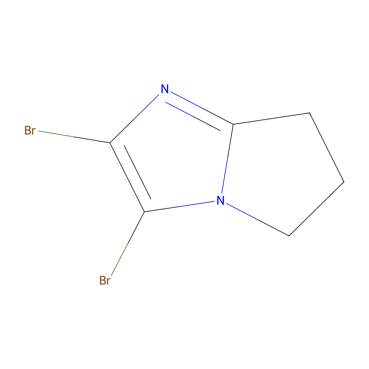 2,3-DIbromo-5H,6H,7H-pyrrolo[1,2-a]imidazole molecular structure, CAS 1781573-30-5