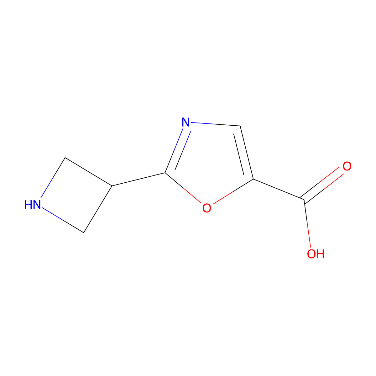 2-(Azetidin-3-yl)-1,3-oxazole-5-carboxylic acid molecular structure, CAS 1781574-39-7
