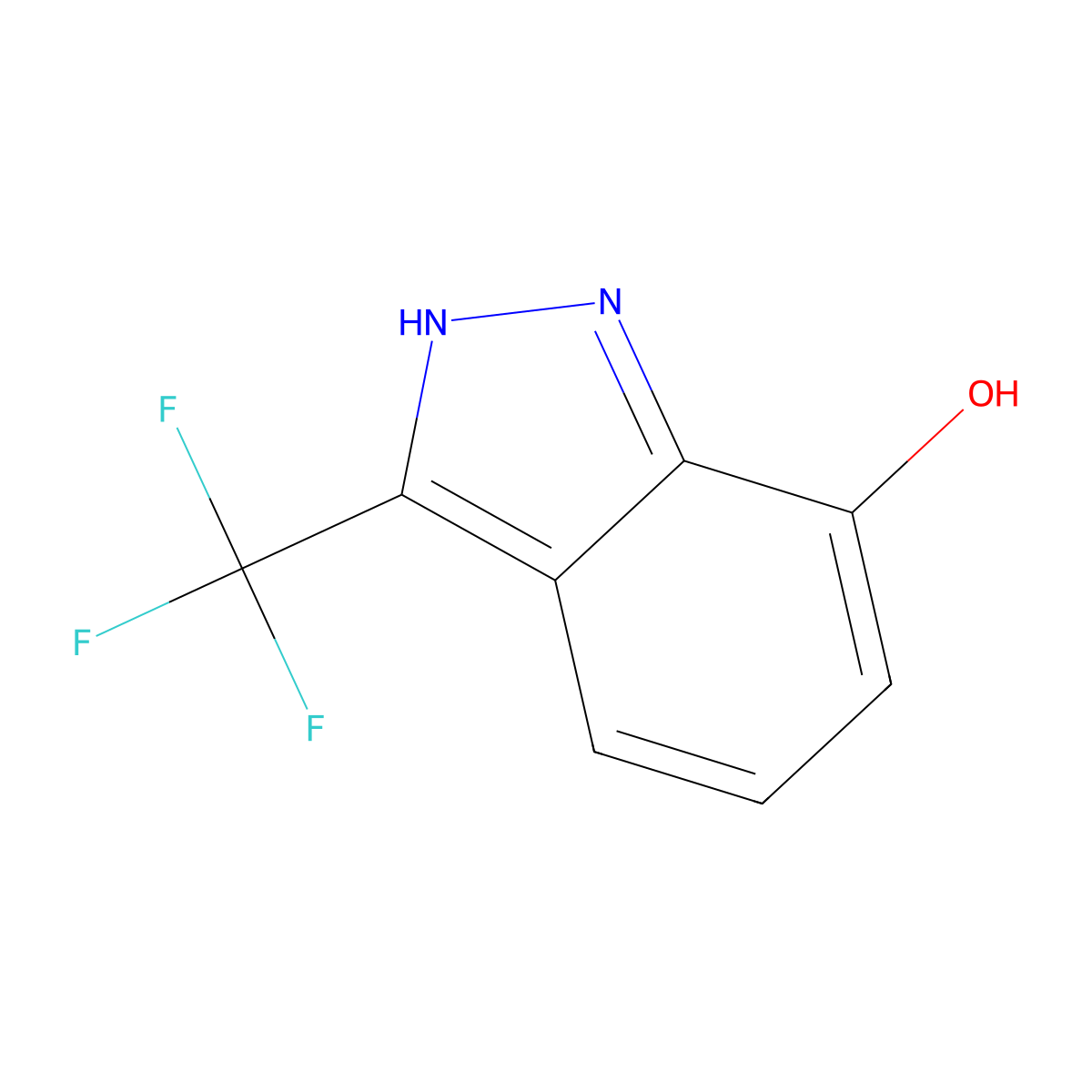 3-(trifluoromethyl)-1H-indazol-7-ol molecular structure, CAS 1781578-19-5