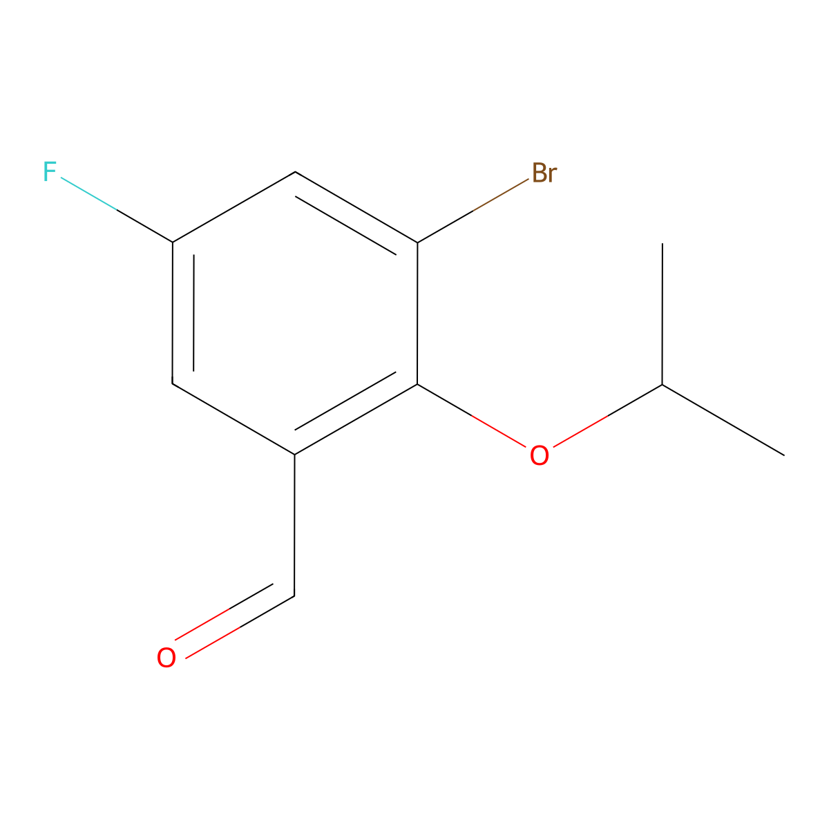 3-Bromo-5-fluoro-2-isopropoxybenzaldehyde molecular structure, CAS 1781579-84-7