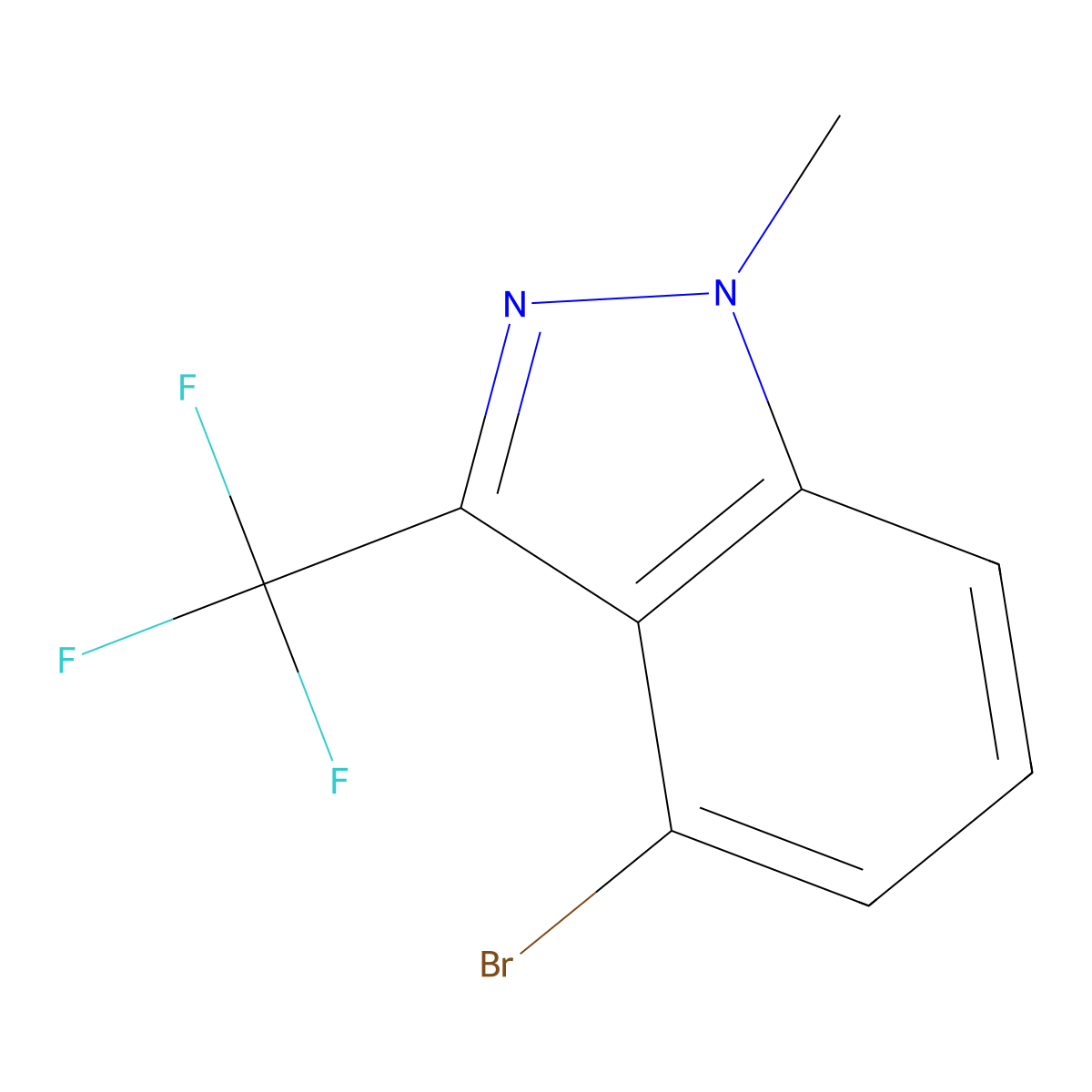 4-Bromo-1-methyl-3-(trifluoromethyl)-1H-indazole molecular structure, CAS 1781580-84-4