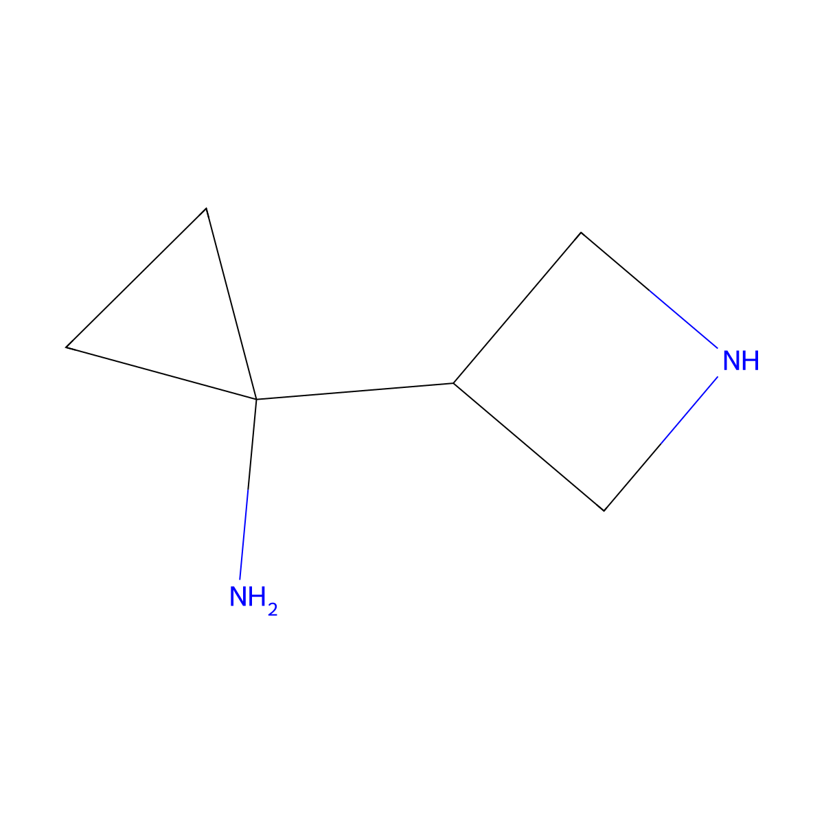 1-(Azetidin-3-yl)cyclopropan-1-amine molecular structure, CAS 1781584-01-7