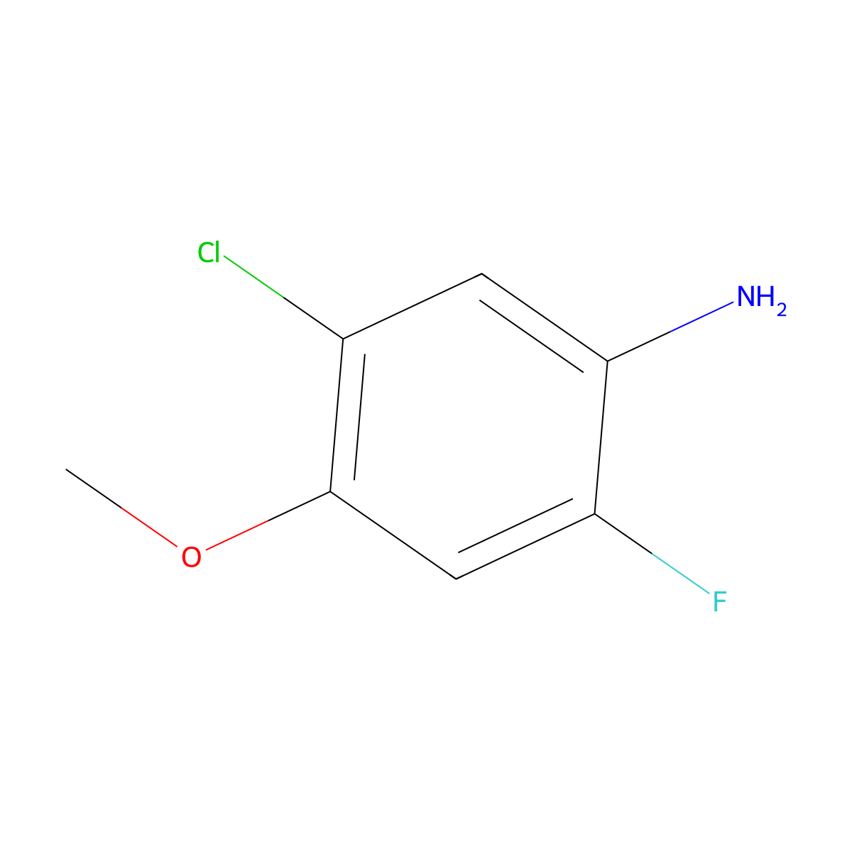 5-Chloro-2-fluoro-4-methoxyaniline molecular structure, CAS 1781589-73-8