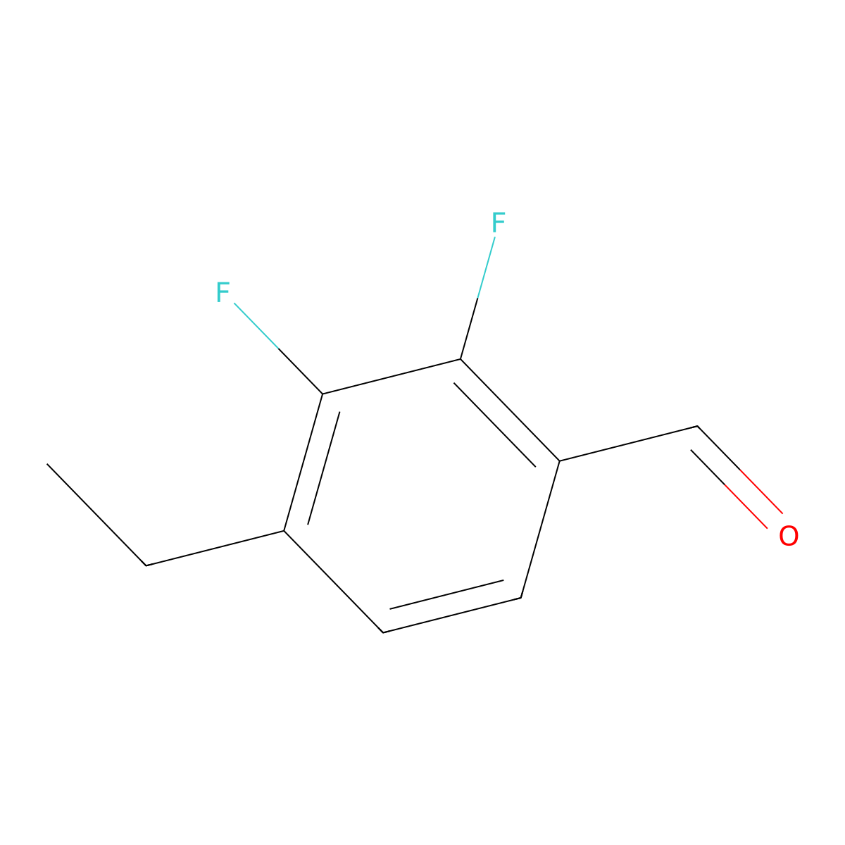 4-Ethyl-2,3-difluorobenzaldehyde molecular structure, CAS 1781592-05-9