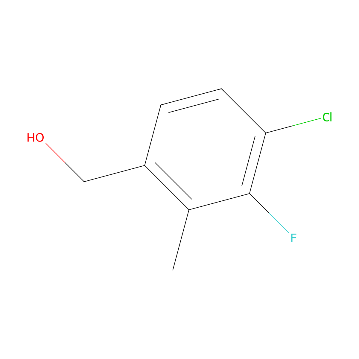 4-Chloro-3-fluoro-2-methylbenzyl alcohol molecular structure, CAS 1781592-96-8