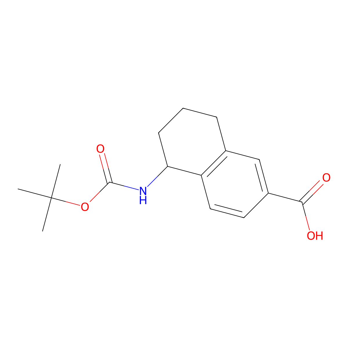 5-{[(Tert-butoxy)carbonyl]amino}-5,6,7,8-tetrahydronaphthalene-2-carboxylic acid molecular structure, CAS 1781597-23-6