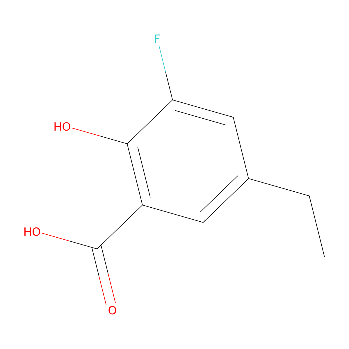 5-Ethyl-3-fluoro-2-hydroxybenzoic acid molecular structure, CAS 1781598-32-0
