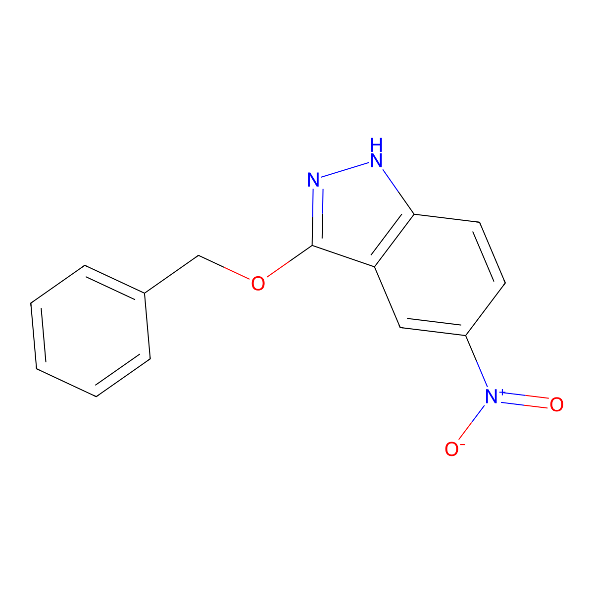 3-(Benzyloxy)-5-nitro-1H-indazole molecular structure, CAS 178160-28-6