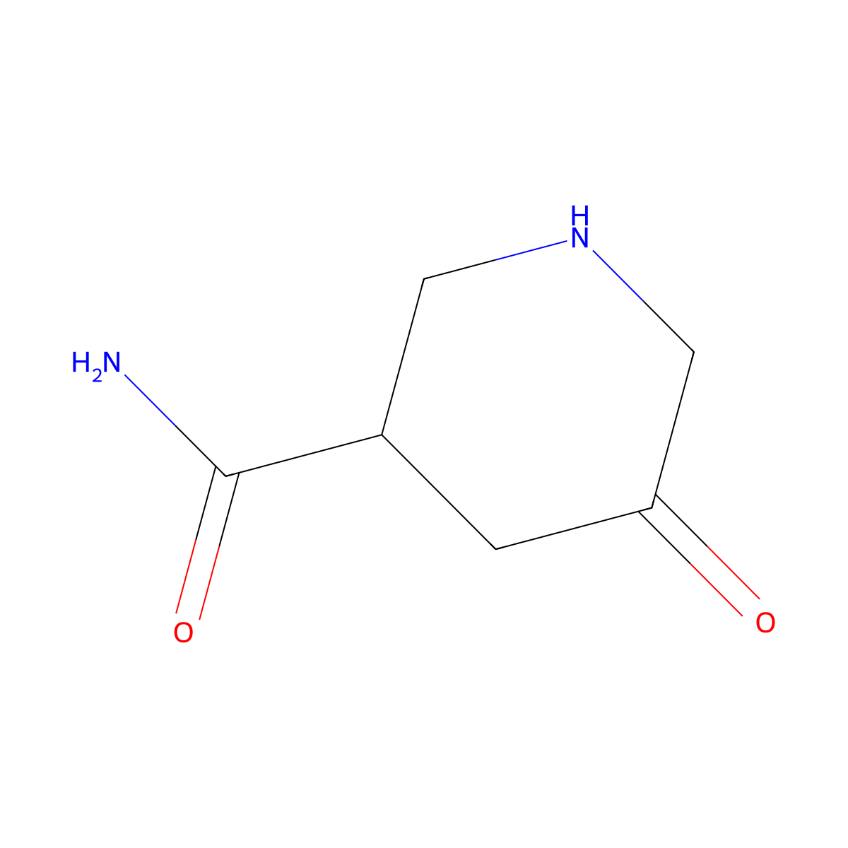 5-Oxopiperidine-3-carboxamide molecular structure, CAS 1781601-70-4