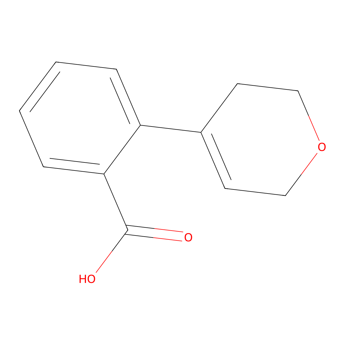 2-(3,6-Dihydro-2H-pyran-4-yl)benzoic acid molecular structure, CAS 1781605-86-4