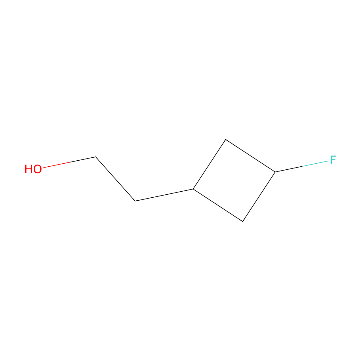 2-(3-Fluorocyclobutyl)ethan-1-ol molecular structure, CAS 1781607-61-1