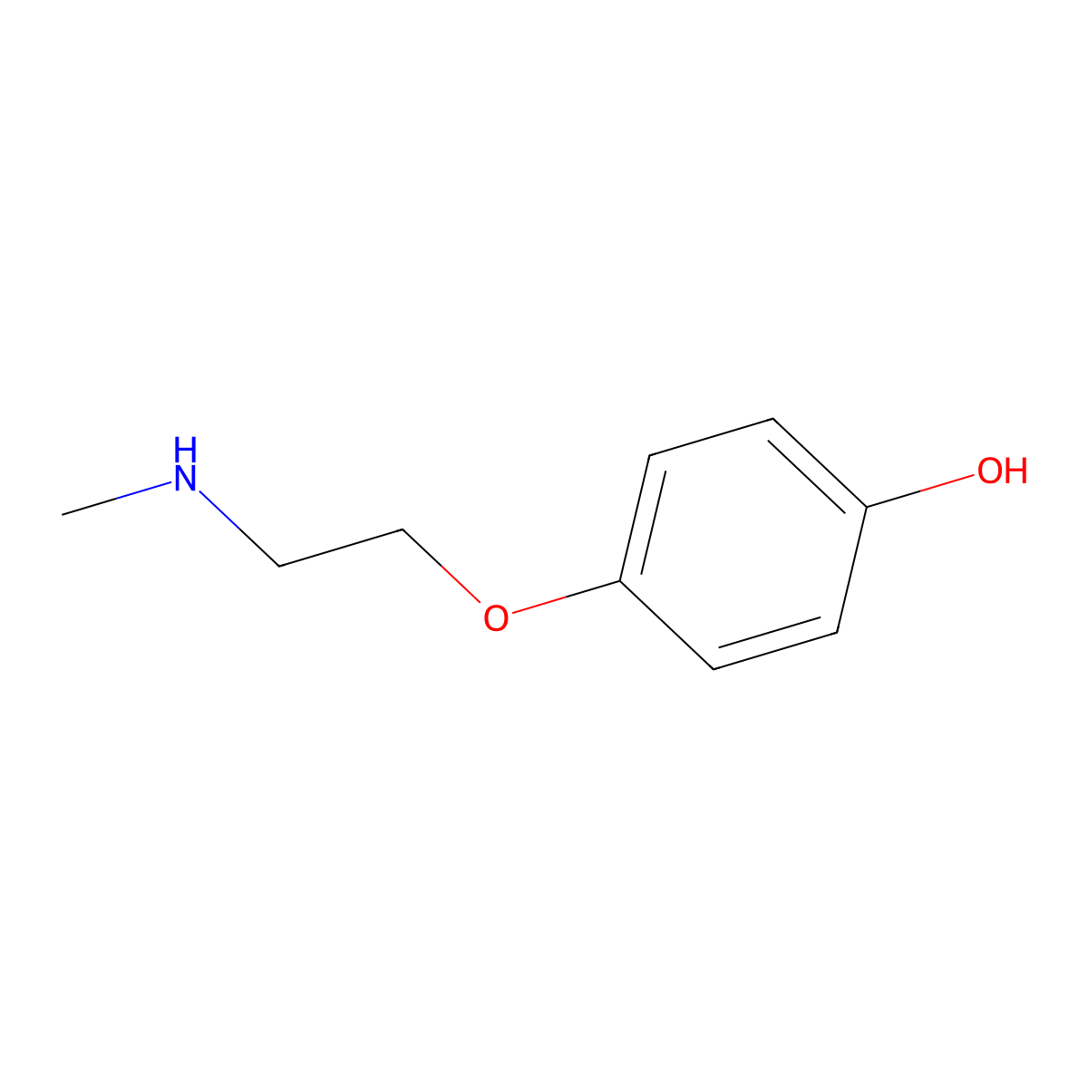 4-[2-(Methylamino)ethoxy]phenol molecular structure, CAS 178161-83-6