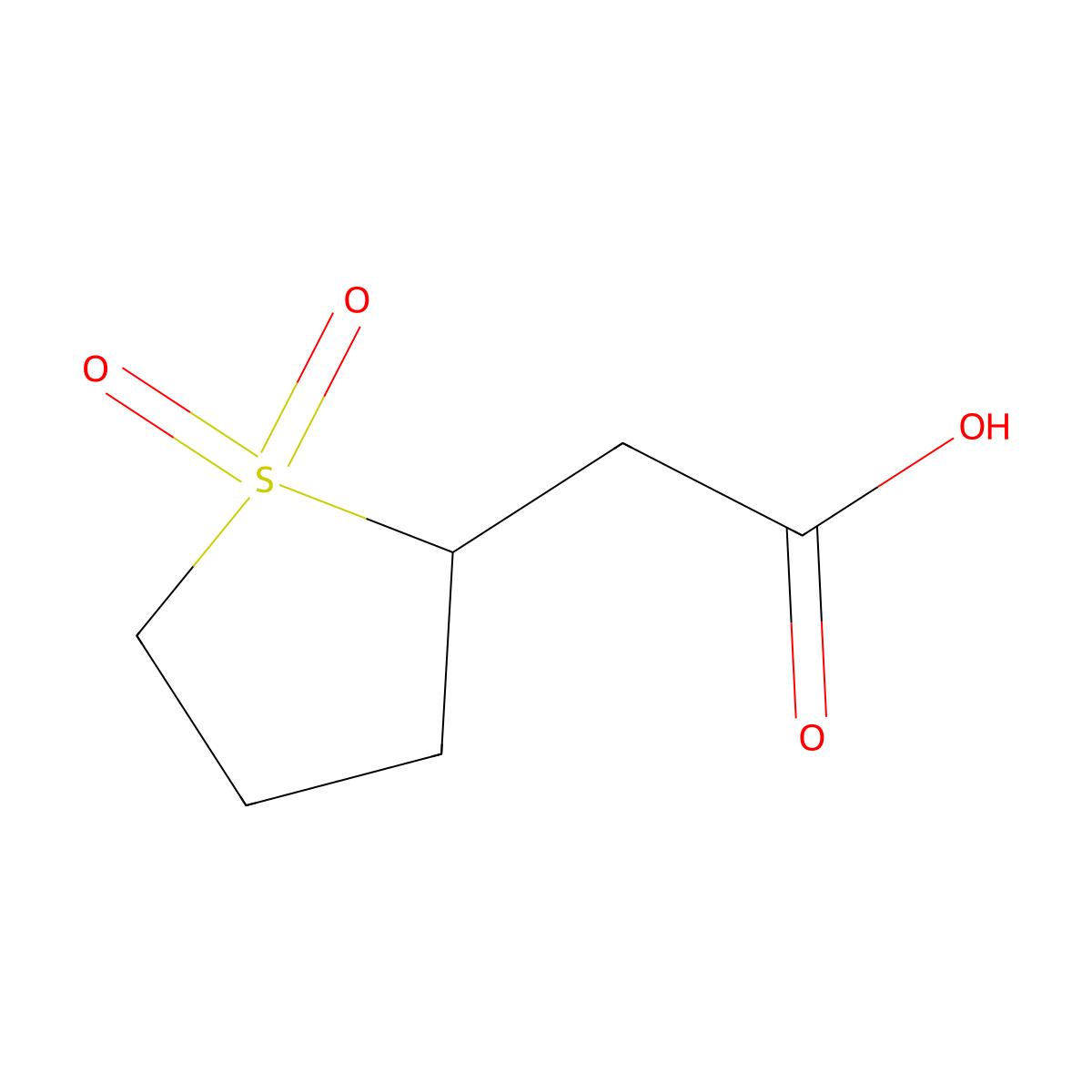 2-(1,1-Dioxo-1lambda6-thiolan-2-yl)acetic acid molecular structure, CAS 1781610-08-9