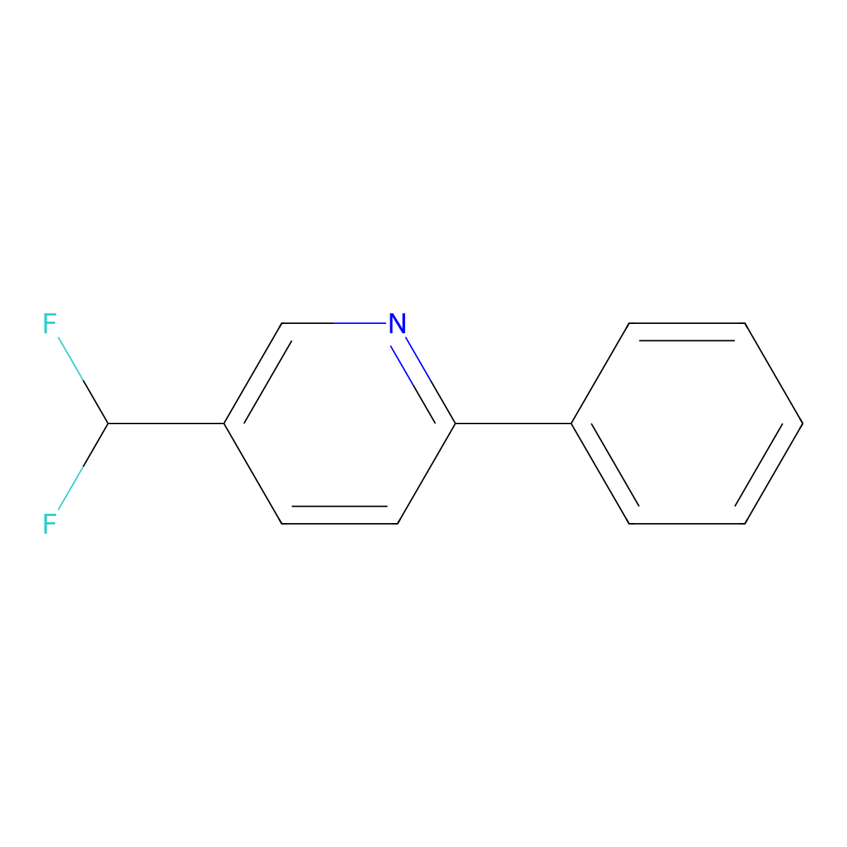 5-(Difluoromethyl)-2-phenylpyridine molecular structure, CAS 1781610-38-5
