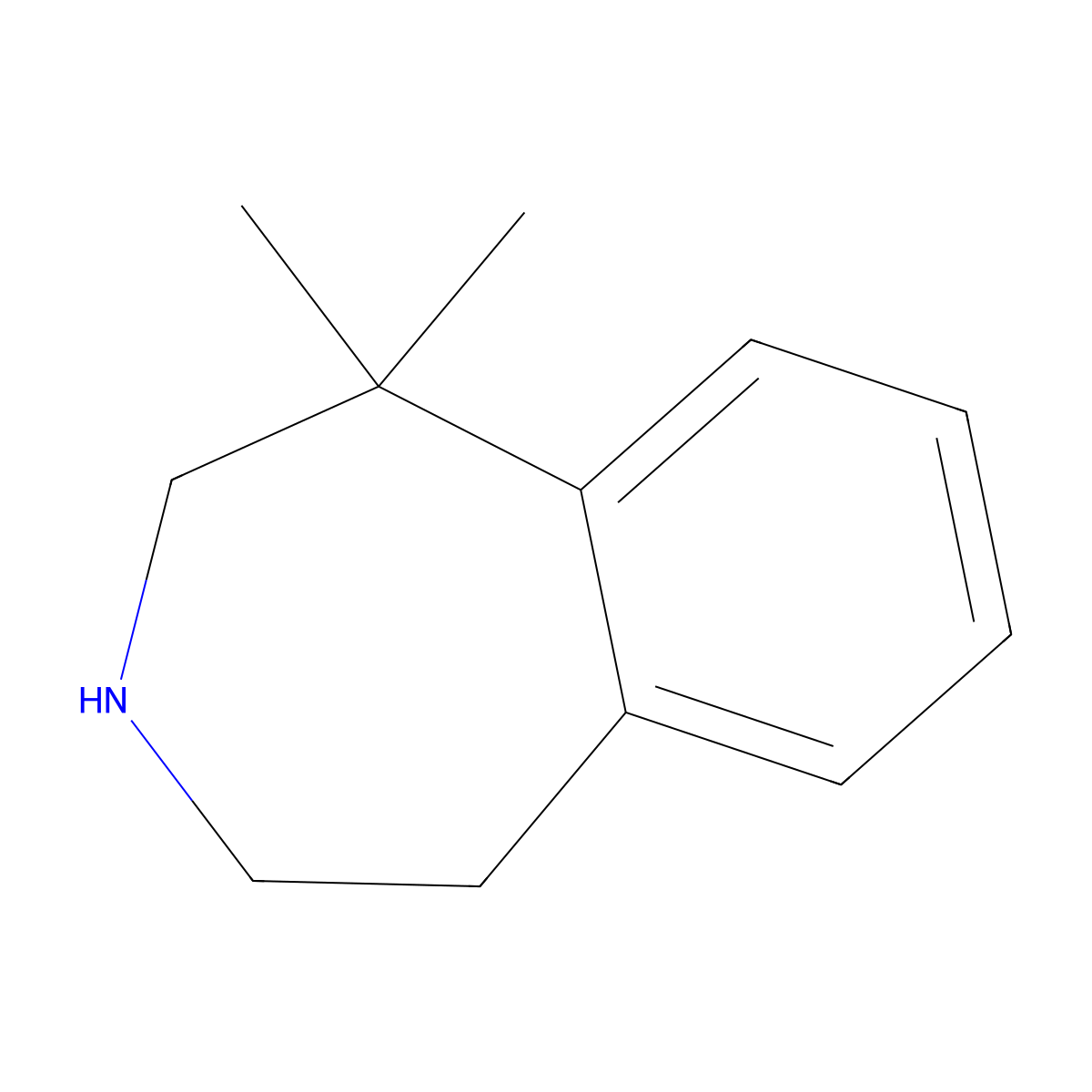 1,1-dimethyl-2,3,4,5-tetrahydro-1H-3-benzazepine molecular structure, CAS 1781613-66-8